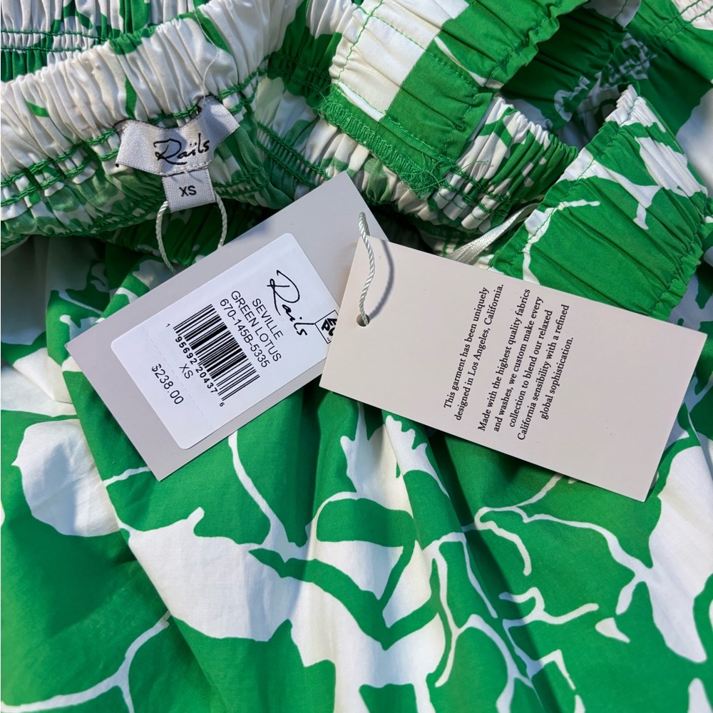 NWT Rails Seville Green Lotus Sun Dress Size XS - Picture 5 of 7